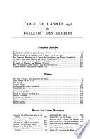 Le Bulletin des lettres