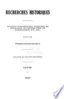 Le Bulletin des recherches historiques