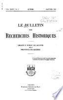 Le Bulletin des recherches historiques