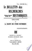Le Bulletin Des Recherches Historiques