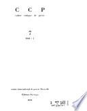 Le cahier critique de poésie