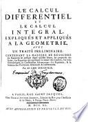 Le calcul différentiel et le calcul intégral