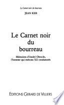 Le carnet noir du bourreau