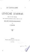 Le cartulaire de l'évêché d'Arras