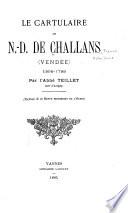 Le cartulaire de N.-D. de Challans (Vendée) 1396-1789