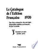 Le Catalogue de l'édition française