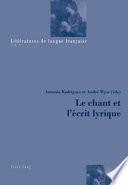 Le chant et l'écrit lyrique