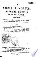 Le choléra-morbus, les Monati de Milan, et la Mort noire