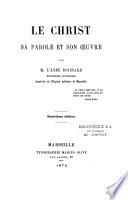 Le Christ sa parole et son oeuvre