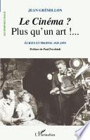 Le cinéma?