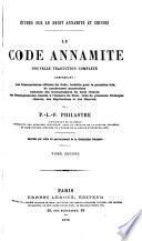 Le code annamite; nouvelle traduction complète