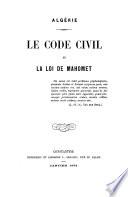 Le Code civil et la loi de Mahomet