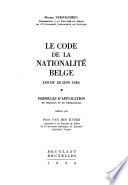 Le code de la nationalité belge