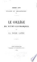 Le collège de Vitry-le-François et la poésie latine