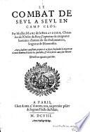 Le combat de seul à seul en camp clos