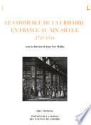 Le commerce de la librairie en france au XIXe siècle
