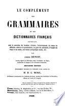 Le complément des grammaires et des dictionnaires français