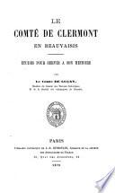 Le comté de Clermont en Beauvaisis