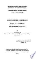 Le concept de République dans la pensée de Charles de Rémusat