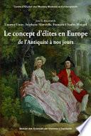 Le concept d’élites en Europe