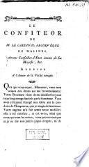 Le confiteor de M. le Cardinal-archevêque de Malines, ci-devant conseiller-d'État intime de Sa Majesté, &c
