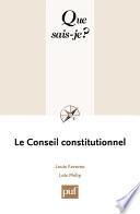 Le Conseil constitutionnel