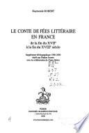 Le conte de fées littéraire en France