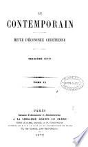 LE CONTEMPORAIN  - REVUE D'ECONOMIE CHRETIENNE