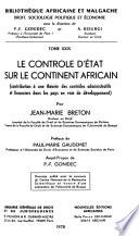Le contrôle d'État sur le continent africain