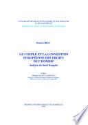 Le couple et la convention européenne des droits de l’homme