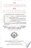 Le coutumier de Picardie