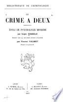 Le crime à deux