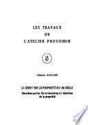 Le Débat sur la propriété au 18e siècle