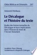 Le Décalogue et l'histoire du texte