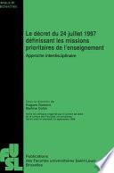 Le décret du 24 juillet 1997 définissant les missions prioritaires de l’enseignement