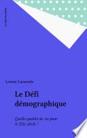 Le Défi démographique