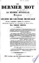 Le dernier mot de la science officielle