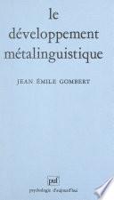 Le développement métalinguistique