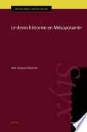 Le Devin historien en Mésopotamie