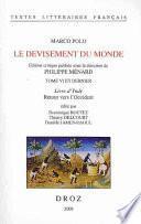 Le devisement du monde