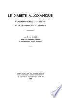 Le diabète alloxanique