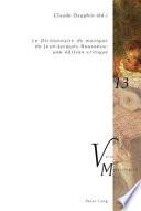 Le dictionnaire de musique de Jean-Jacques Rousseau