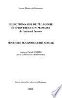 Le Dictionnaire de pédagogie et d'instruction primaire de Ferdinand Buisson