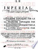 Le dictionnaire imperial, representant les quatre langues principales de l'Europe