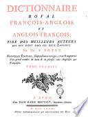 Le Dictionnaire Royal François-Anglois Et Anglois-François