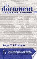 Le Document à la lumière du numérique