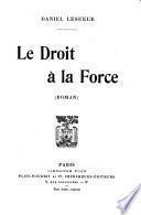 Le droit à la force