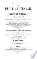 Le droit au travail a l'Assemblee nationale