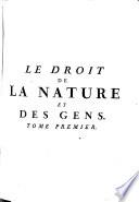 Le droit de la nature et des gens
