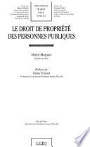 Le droit de propriété des personnes publiques